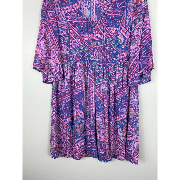 ba&sh Fleur Floral Mini Dress Purple Sz XS Boho - Picture 4 of 9